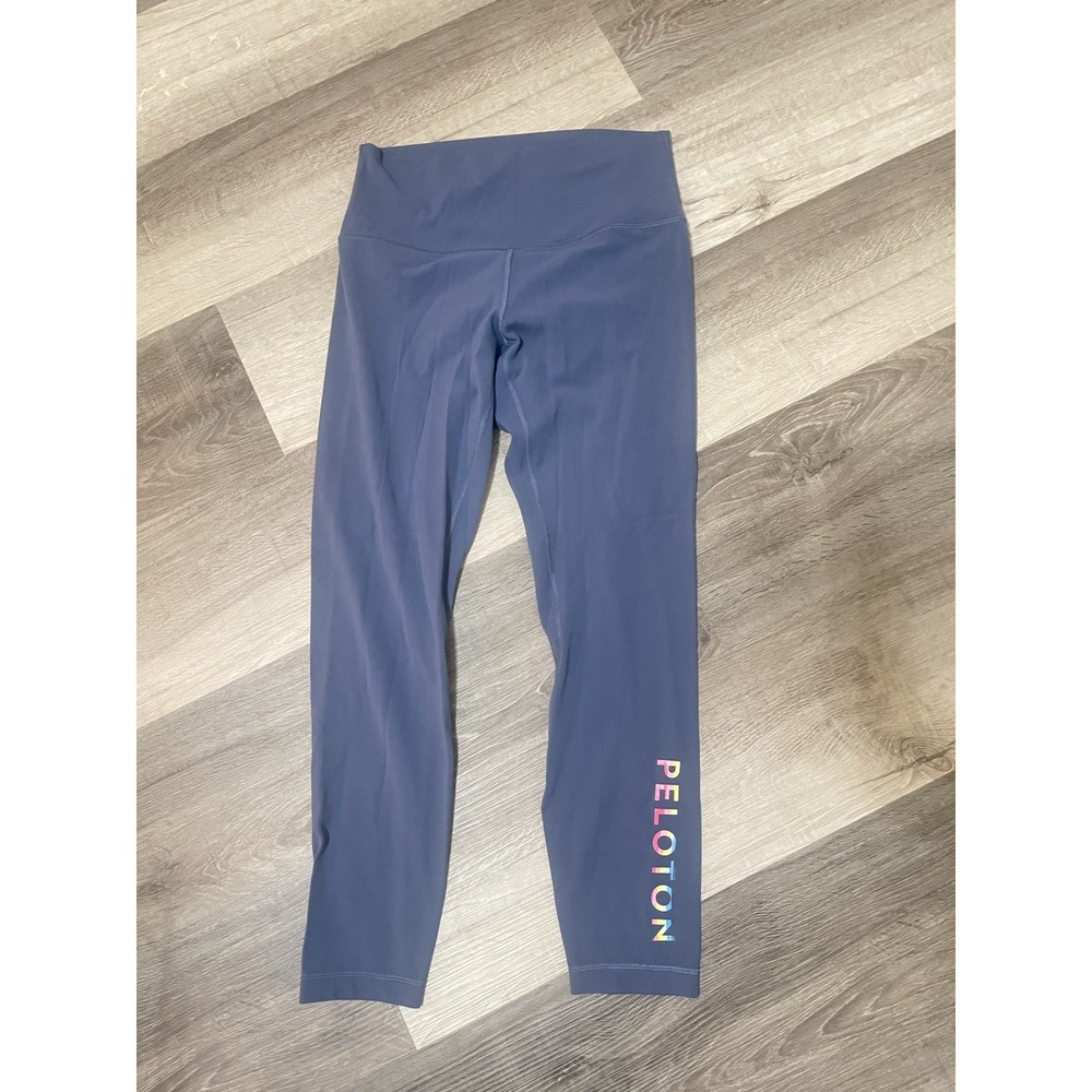 Lululemon Peloton Blue Cadence Cropped Athletic Leggings Size 8